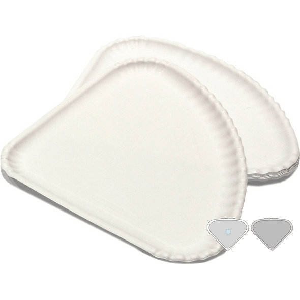 Triangular Plate Pizza White Card